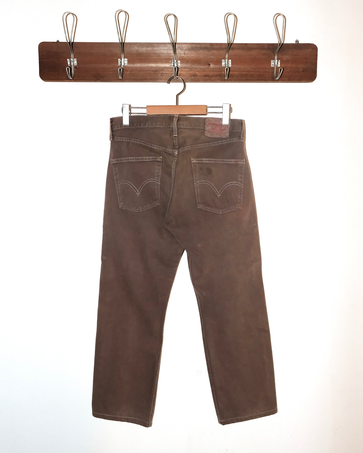 Levi's 501 BROWN GARMENT DYED JEANS