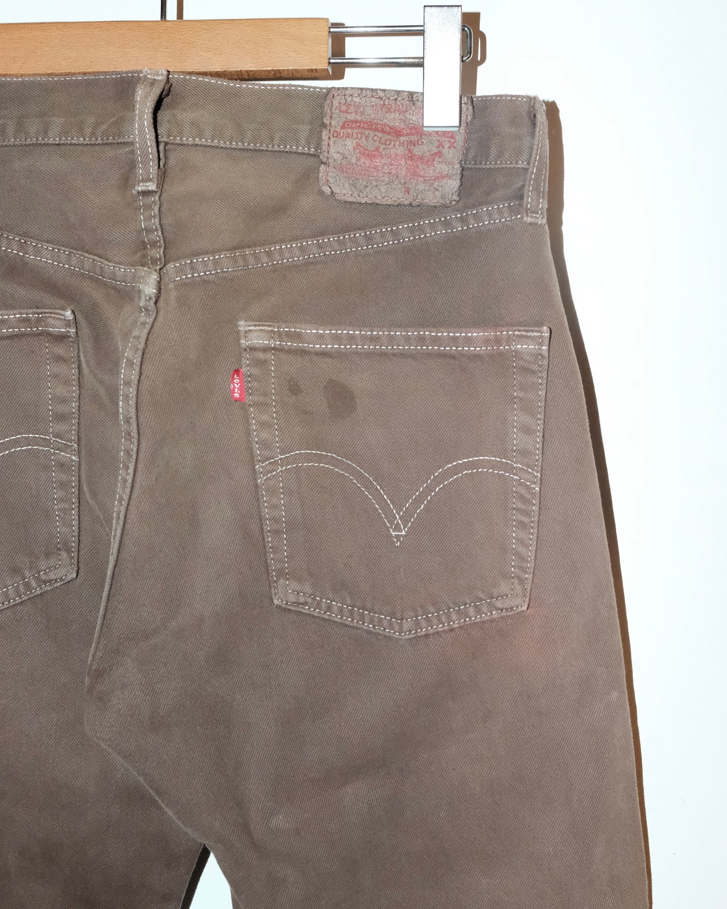 Levi's 501 BROWN GARMENT DYED JEANS