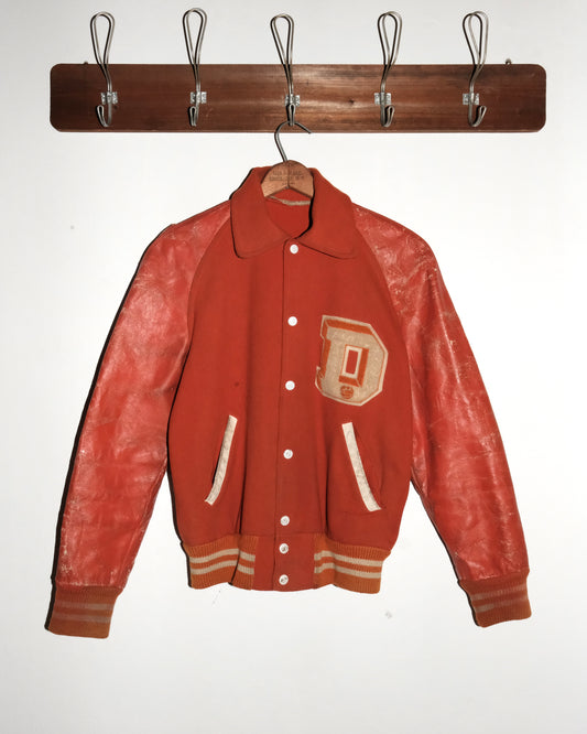 60s WOOL VARSITY SNAP BUTTONS JACKET