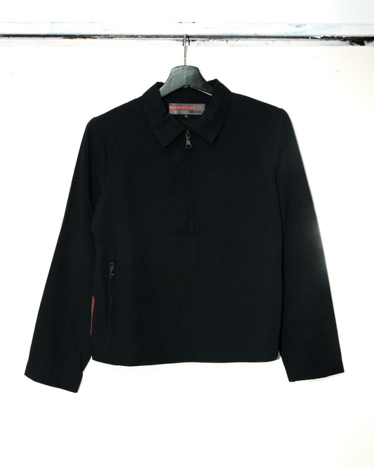 2000s PRADA SPORT QUATER ZIP NYLON JACKET