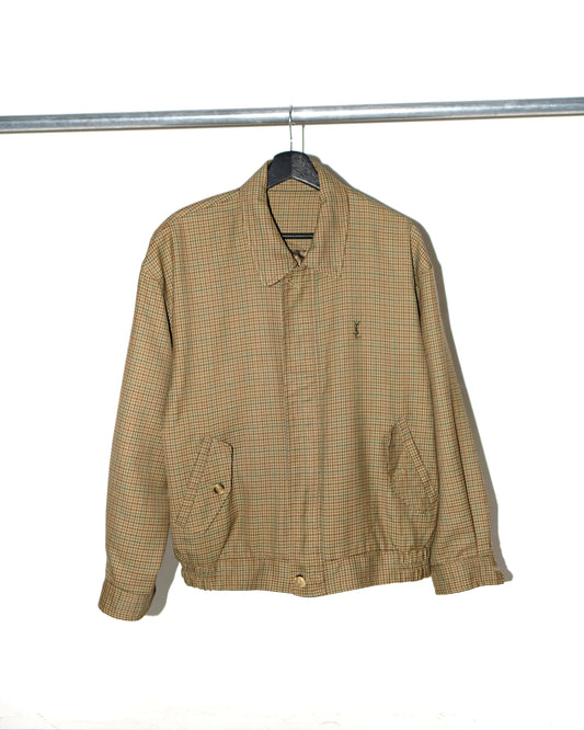 YVES SAINT LAURENT POUR HOMME HARRINGTON PLAID JACKET