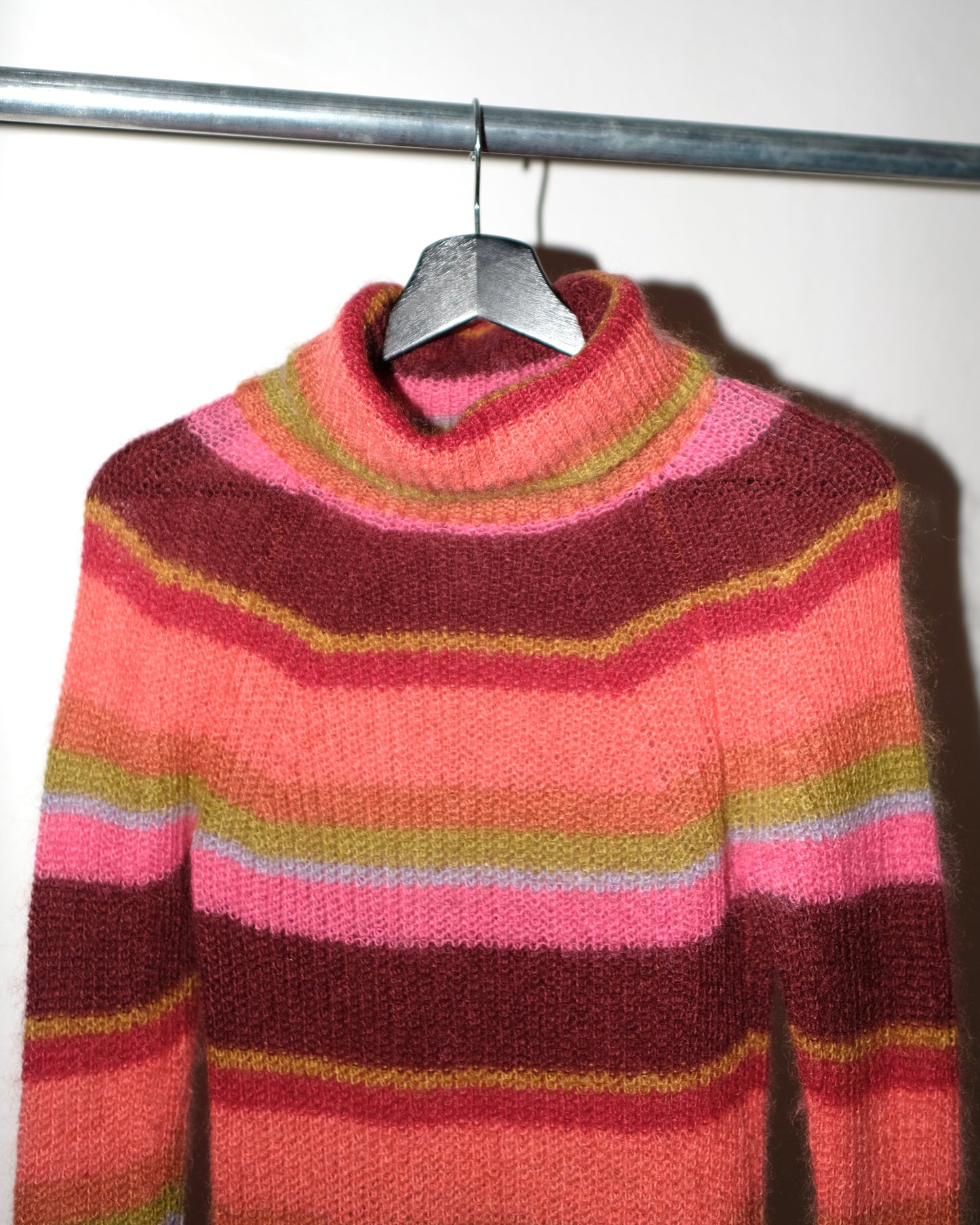 JUNYA WATANABE COLOR STRIPED MOHAIR KNIT AD2004