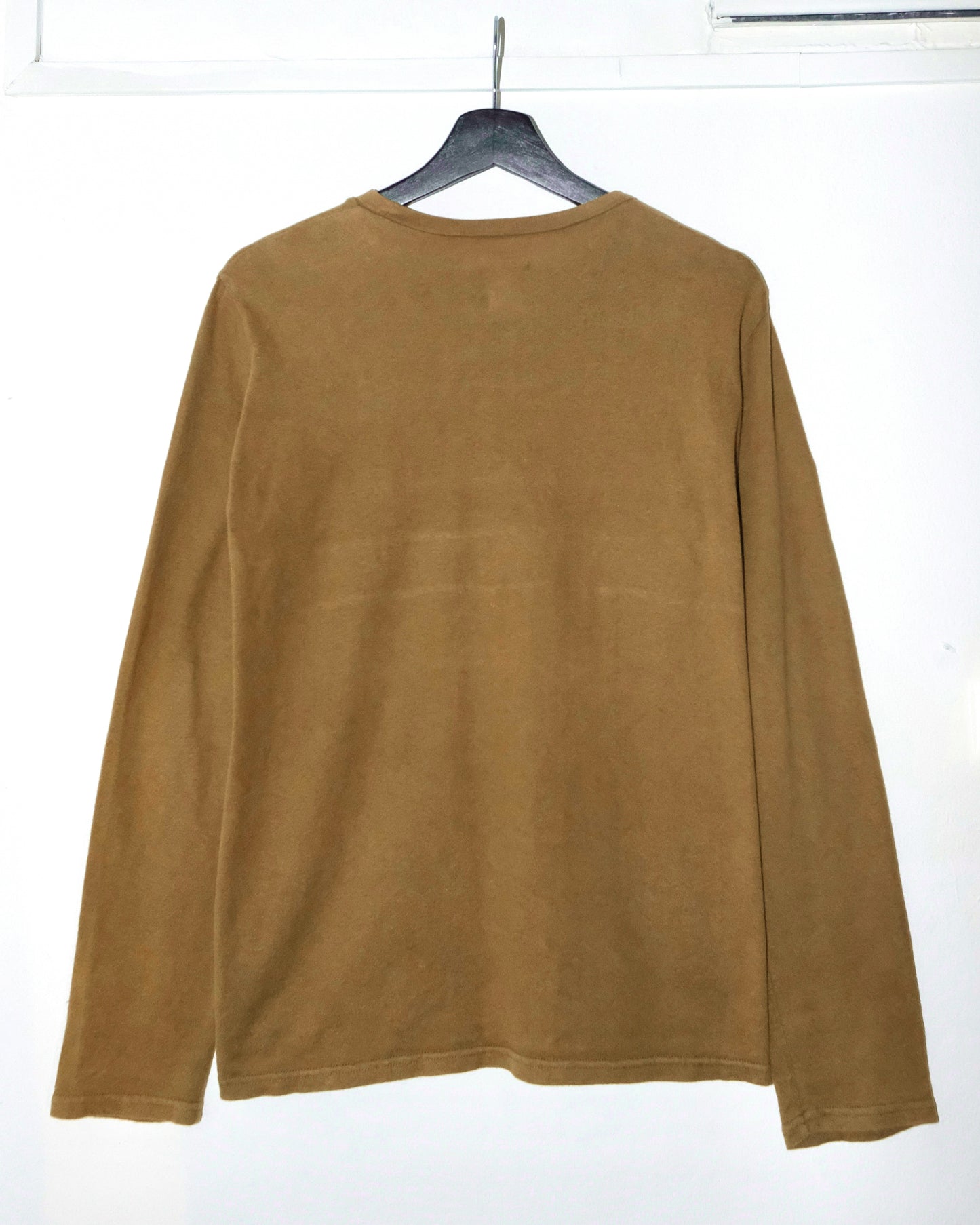 HAI SPORTING GEAR BY ISSEY MIYAKE OLIVE JUMPER WITH A PLAID PATCHWORK PANEL