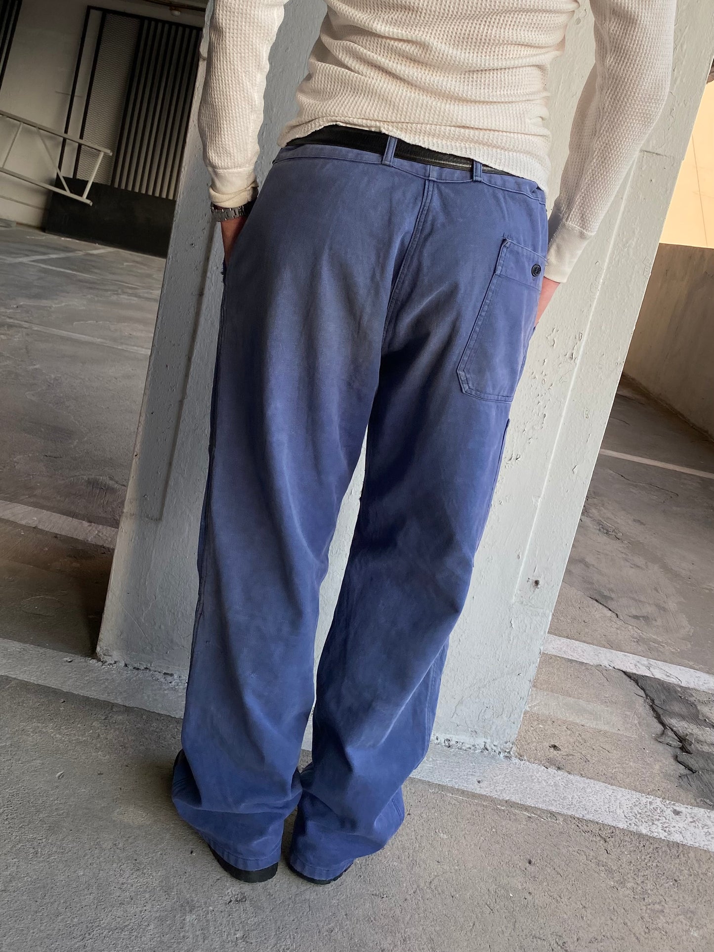 60s FRENCH WORK MOLESKIN PATCHES AND REPAIRS PANTS