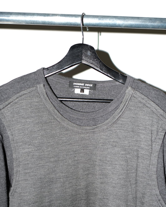 Comme des Garçons HOMME DEUX AD2018 DECONSTRUCTED WOOL LONG SLEEVE
