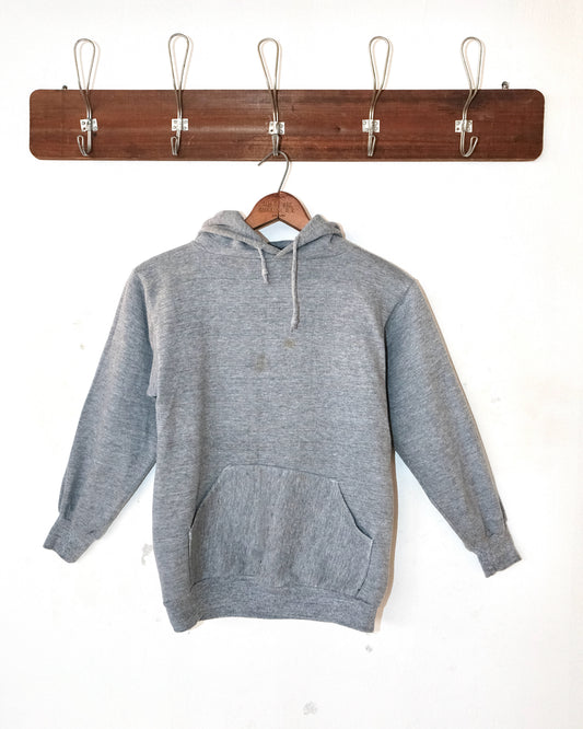 80s SPORTSWEAR BLANK ASH GREY HOODIE