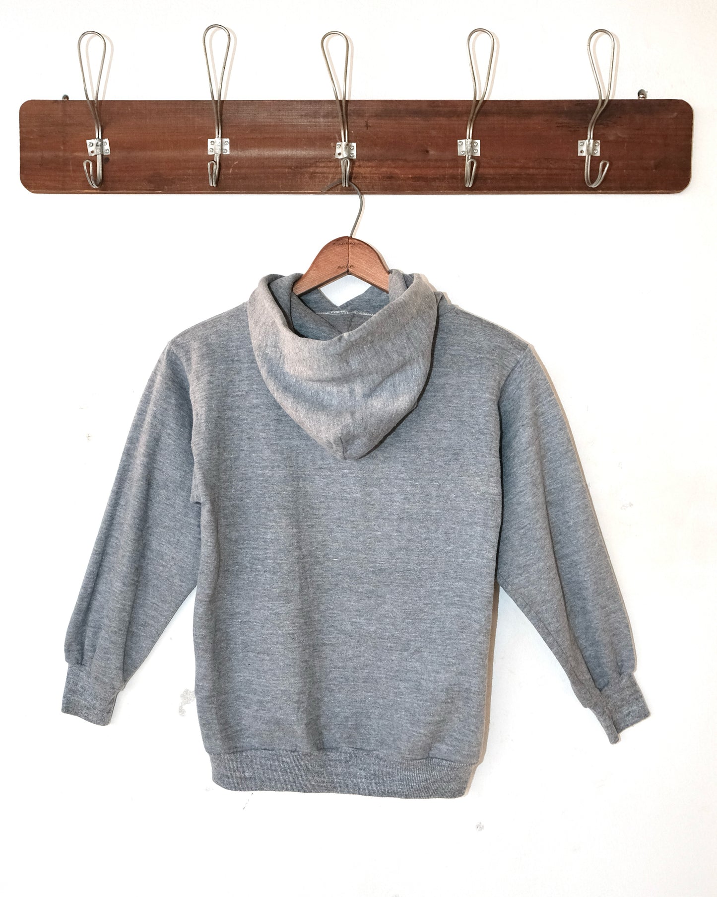 80s SPORTSWEAR BLANK ASH GREY HOODIE