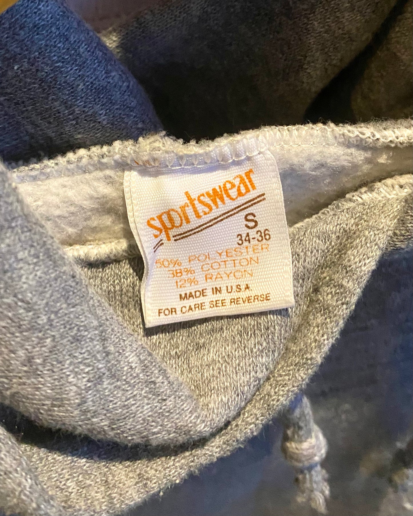 80s SPORTSWEAR BLANK ASH GREY HOODIE