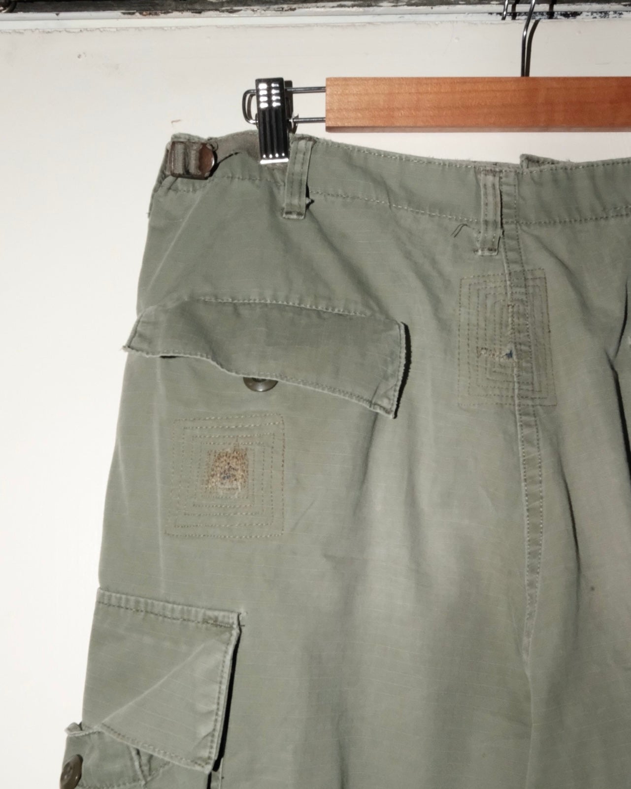 70s U.S. ARMY JUNGLE FATIGUES RIP-STOP SHORT