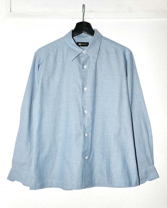 IM PRODUCT BY ISSEY MIYAKE BLUE BUTTON UP SHIRT