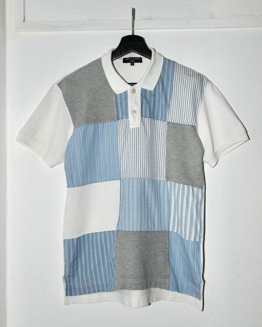 COMME des GARCONS HOMME PLAID PATCHES POLO SHIRT