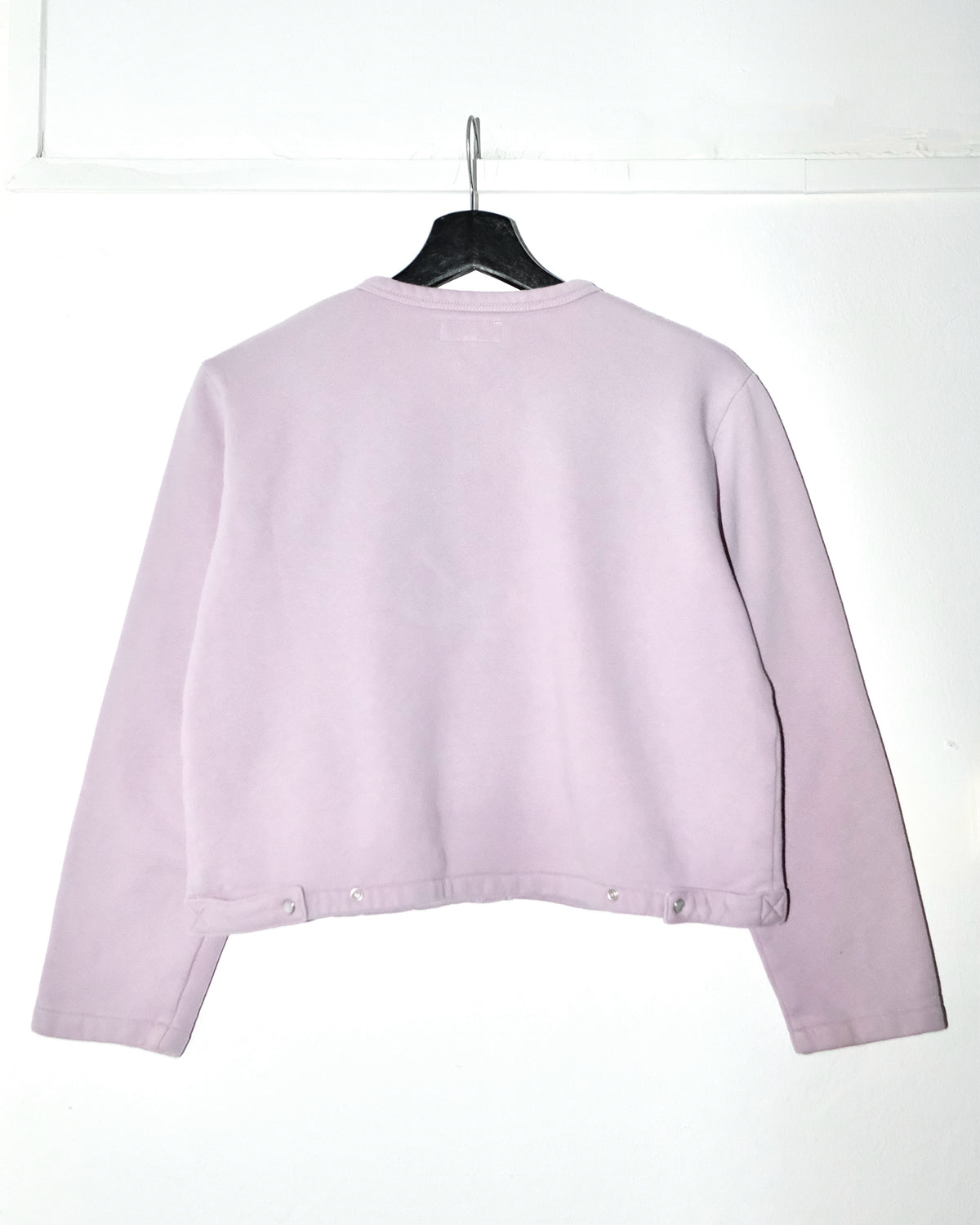 Agnés B. PURPLE PEARL SNAP BUTTON UP CARDIGAN